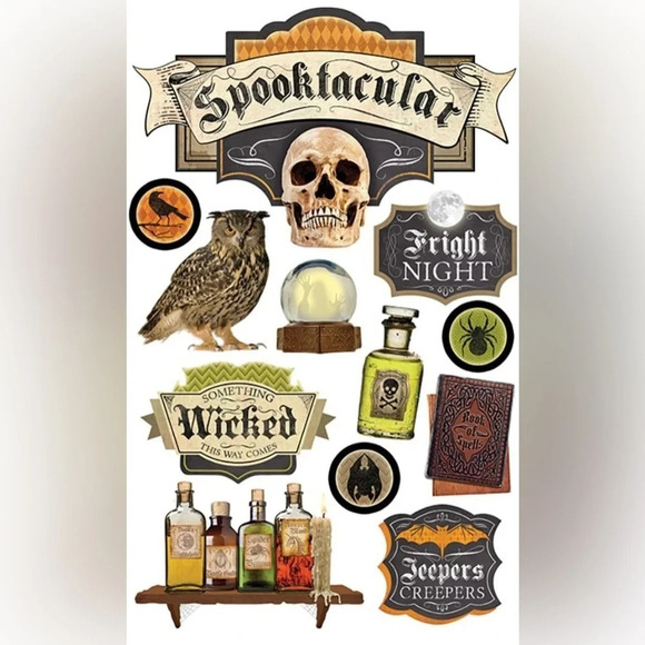 Paper House Productions 3D Cardstock Stickers, Spooktacular, NWT, For Bundles - Picture 1 of 1